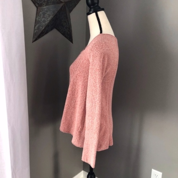 Free People Zipper-back Pullover Sweater Pink Sz XS - Picture 3 of 10